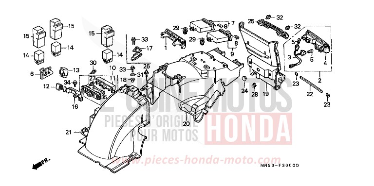 REAR FENDER for Gold Wing CANDY WINE BERRY RED-U (R114D) from 1988